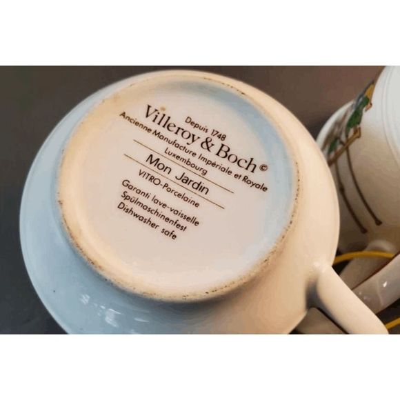 Villeroy & Boch Mon Jardin Flat Demitasse Fruit Tea Cup Set - Picture 5 of 12